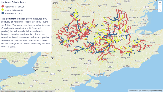 Screenshot of River Sentiment Dashboard