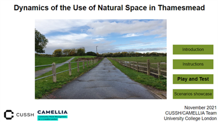 Figure from Pluchinotta et al. 2024  - Home page of the Use of Space model interface